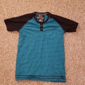 Broken Threads Half Button Tee Shirt